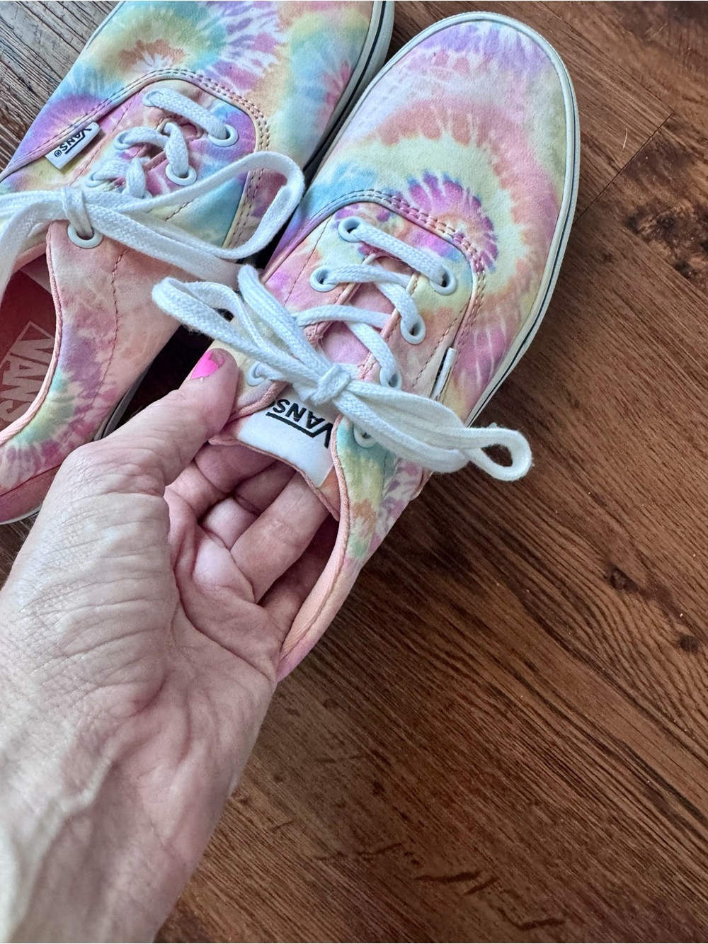 Vans Tie-Dye Pastel Canvas Sneakers - Pink, Blue, Yellow - Picture 2 of 7
